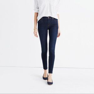 Madewell 9" High Rise Skinny Jeans Larkspur Dark Wash Ankle 27